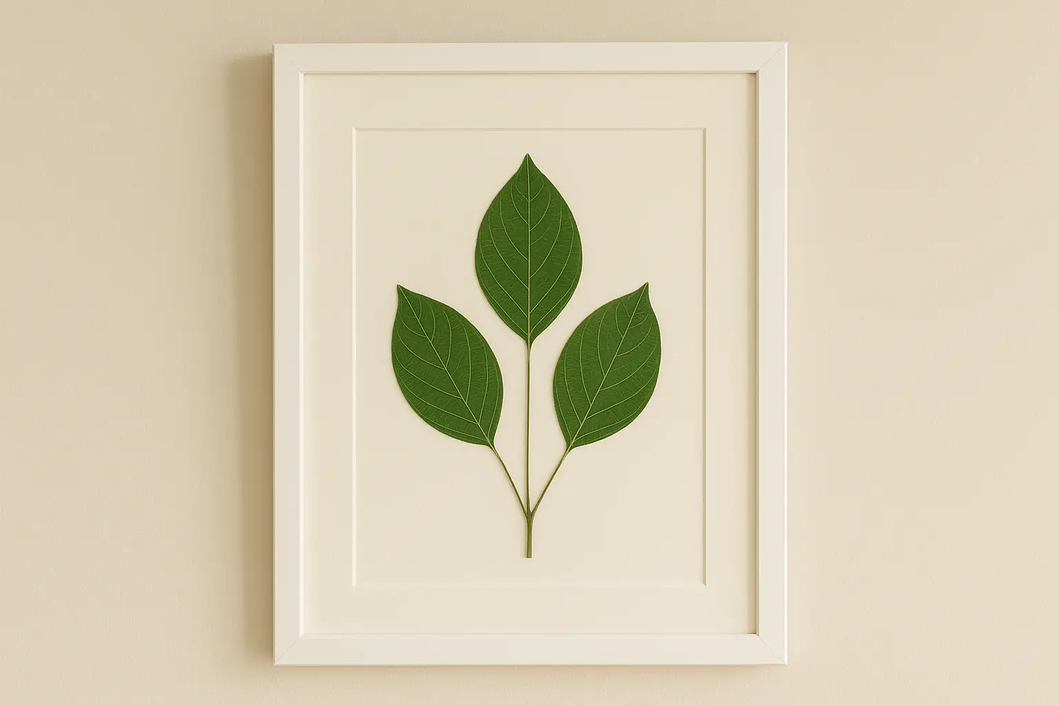 Folhas Prensadas para Decoração Minimalista